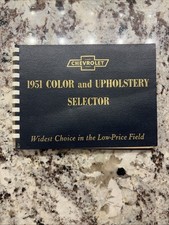 Vintage 1951 Chevrolet Color and Upholstery Selector - Dealer showroom book picture