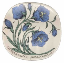 vintage Esteri Tomula  Arabia Finland ceramic Botanica wall plate bellflower picture