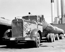 1940's Kenworth KW Road Tractor Semi Truck Rig Gas Tanker Trailer 8x10 Photo 56 picture