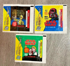 3 x 1977 Topps Star Wars Wrappers HIGH GRADE / MINTY picture