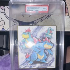 PSA 10 2019 Pokemon Shikishi Totodile/Croconaw/Feraligatr #3 Graded picture