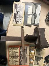 Antique stereoscope viewer and images picture