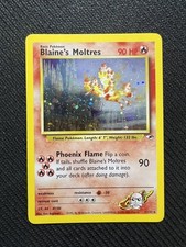 Pokemon Card TCG 2000 Pokemon Blaine's Moltres #1 Gym Heroes HOLO Near Mint picture