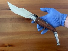6.5” Spanish Navaja Jerezana Folding Knife Red Stamina Wood Scales With Ratchet picture