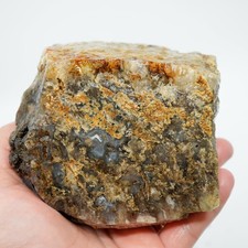 Graveyard Point Plume Agate Rough - Classic Long Black Plume in Translucent picture