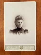 Mature Woman Cabinet Card Pittsfield MA Nowell Antique Photo picture