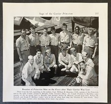 1945 Reunion of Princeton Men on The Essex U.S. Navy Official Vtg Print Photo picture