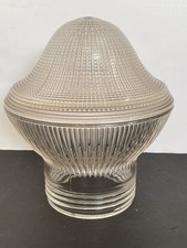 VTG HOLOPHANE 2328 PRISMATIC GLASS SHADE BEEHIVE CLEAR picture
