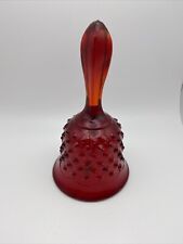 Vintage Fenton Ruby Red Hobnail Glass Bell 6