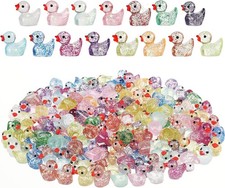 225 Pcs Glitter Mini Ducks Colorful Tiny Small Little Resin Ducks Figures 15 picture