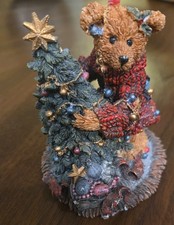1994 Boyds Bears & Friends #2241 ELLIOT & THE TREE Bearstone Collection Figurine picture