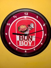 Bun Boy Hamburgers Baker California Restaurant Diner Kitchen Clock Sign picture