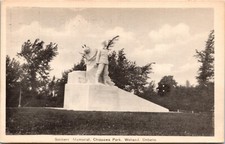 Postcard Ontario Welland Soldiers' Memorial Chippawa Park F.H. Leslie 1940s K78 picture