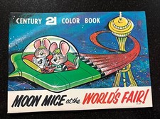 Nos Vtg 1962 Seattle Worlds Fair Cent 21 Coloring Book Space Mouse Needle Art picture