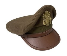 WW2 USAAF US ARMY OFFICERS UNIFORM VISOR HAT CRUSHER STYLE Wool CAP all size picture