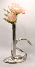 VTG WM Rogers & Son APRIL Silver Plated Bud Vase Handmade Spoon Knife Flatware picture