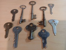 Vintage Key Lot 10pc - Eagle Lock Co, Sager, Abus, Long Lock T46, Curtis, Cole picture
