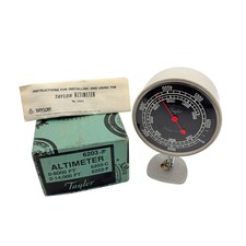 1960s Taylor Uni-Mag Altitude Gauge Meter w/ Mount Vintage Auto Altimeter 6203 picture