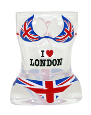 London England Flag Full Body Bikini 3D Shot Glass picture
