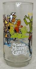 Vintage 1981 McDonald’s Jim Henson The Great Muppet Caper Glass Kermit Bicycles picture