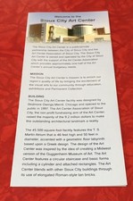 SIOUX CITY ART CENTER BROCHURE picture