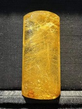 70*33*19mm A++ Natural Gold Rutilated Quartz Titanium Crystal Seal Reiki picture