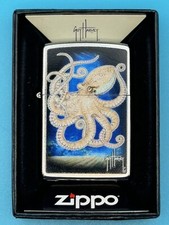 Guy Harvey Octopus Chrome Zippo Lighter NEW 46729 picture