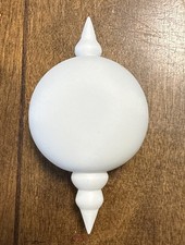 6 Vintage Zim’s Bisque Ornaments UnPainted Ceramic Matte Double Finial Ended picture