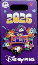 2026 Disney Parks Mickey Minnie Donald Goofy Pluto Daisy Spinner Year Dated Pin picture