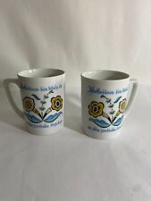 2 Vintage Berggren Swedish Ceramic Coffee is the Best of All Earthly Drinks Mug picture