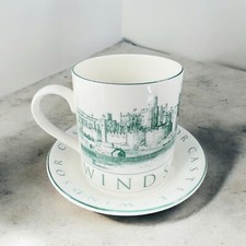 WINDSOR CASTLE Wenceslaus and Hollar Fine Bone China Mug And Dish Plate England picture