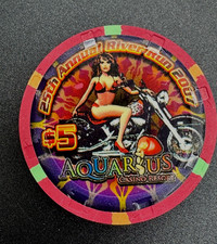 Aquarius Laughlin NV $5 25th Annual River Run 2007 Casino Chip#632 picture