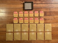 VINTAGE We’re Having A Buffet Apple Invitations Fanfare 1966 MCM picture