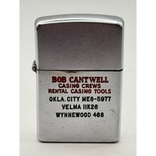 1951-1953 Zippo Bob Cantwell Casing Crews Lighter Missing Cam Spring Vintage picture