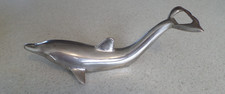 Vintage Silver Plated MCM Dolphin Shaped Bottle Opener and Twist Cap Opener picture