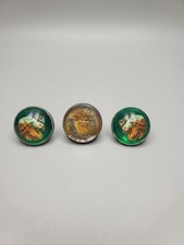 ⁠Vintage Lot 3 Glass Horse Bridle Rosettes Equestrian Portrait picture