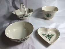 Lenox China Holiday BOWLS Christmas Holly Berry 24K Gold Trim CHOICE picture