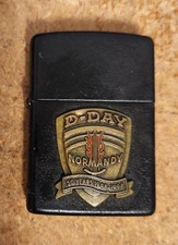 ZIPPO LIGHTER 1993 D-DAY NORMANDY 50 YEARS 1944-1994 BLACK --- Lot 4095 picture