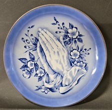 Vintage Porcelain Praying Hands Plate 8.25