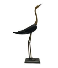 Vintage 22.75” Tall Heron Egret Crane Bird Statue Philippines Hand Made picture