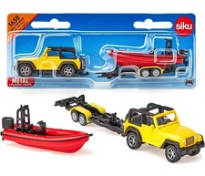 Siku 1:55 Jeep with Boat Model Yellow Red picture