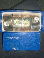 Vintage David Orgell Beverly Hills Retailer 2 Sets Of 4 Napkin Metal Rings... picture