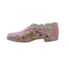 Vintage Porcelain Pink Gold Shoe Slipper picture