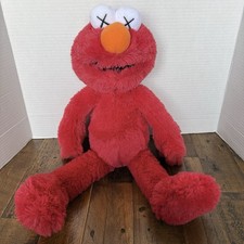 Kaws X Uniqlo Sesame Street Elmo 20” Red Plush Stuffed Toy picture