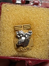 Vintage Moose Lodge 25 Club Lapel Pin 10k Yellow Gold And Stone picture