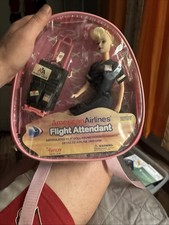 Adorable Vintage American Airlines Collectible Flight Attendant On The Go Barbie picture