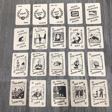 RARE Very good condition 1930s RED BACK Poolette game card Various 49 cards  picture