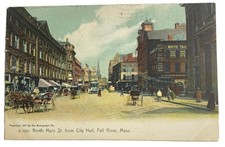 Main Street from City Hall ~ Fall River Massachusetts MA~ Antique 1900s Postcard picture