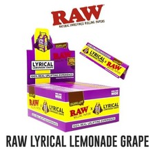 🍇 50 X RAW LYRICAL LEMONADE GRAPE KING SIZE WIDE ORGANIC HEMP PAPERS 🍇 50PK 🍇 picture
