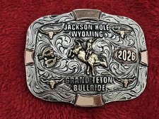 Bull Riding X~Treme Champion☆Rodeo Trophy Buckle☆JACKSON HOLE WY☆2026☆Rare☆946 picture